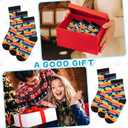 Shihanee 6 Pairs Fun Dog Lovers Crew Socks Christmas Gifts for Dog Lover Funny Rainbow Novelty Cotton Socks Pet Funny Owner Lover Gift Ideas