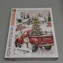 Merry Christmas Puzzles 1000 Pieces for Adults, Families (Wooden House,Fantasy Forest,Chriastmas Tree,Vintage Car) Pieces Fit Together Perfectly 19.7''x27.6''inch Winter Magic Puzzle Art Boho Gift