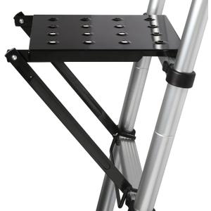 TooCust Ladder Platform Accessories - Anti-Slip Extension Ladder Work Platform System, Heavy Duty Work Tray for Tools, 400 lbs Capacity (Black)