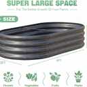 AHEONLAR 3 Pack 631ft Galvanized Raised Garden Bed, Oval Durable Planter Boxes Outdoor for Vegetables, Fruits, Flowers and Plants, Quick Assembly, Grey