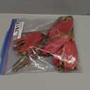 Briful 12'' Large Heads Christmas Glitter Poinsettia Flowers Christmas Tree Ornaments Set of 4 Artificial Flowers with Long Stems for Xmas Tree Party DIY Holiday Decorations, Burgundy