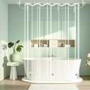 Waterproof Clear Shower Curtain with 3 Large Magnets, Bpa-Free PEVA 8G Shower Curtain Liner Weighted, 72 x 72 inch See Through Transparent Plastic Shower Curtain Durable for Bathroom