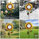 Mothers Day Gifts Outdoor Thermometers for Patio - Waterproof Sunflower Outdoor Indoor Thermometer with Stake Decorative for Yard Garden Wall Living Room Decor, Large Easy-Read No Require Batteries