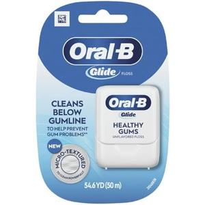 Oral-B Glide Healthy gums, unflavored floss 50M (Pack of 2)