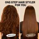 PLAVOGUE Ionic Hair Straightening Brush with Hot Air Function, Dual Voltage 30s Fast Heating, Anti-Scald & Auto Shutoff, Rotating Cord for Frizz Control & Salon Styling at Home