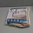 MIYE Pleated Waffle Weave Bed Skirt, Tailored Dust Ruffle 14 Inch Drop Easy Fit, Machine Washable,No Split Corners (Beige, Cal King - 14" Drop)