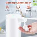 Automatic Soap Dispenser: LAOPAO Rechargeable Touchless Foaming Soap Dispenser Stainless Steel Foam Soap Pump for Bathroom Kitchen Xmas Gift, 9oz, White