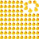 60PCS Rubber Duck - Bath Toys - Pool Toys - Mini Ducks Bulk for Kids Baby Shower Decorations Birthday Party Favors Gift Classroom Summer Beach Pool Activity Carnival Game (Yellow)