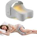 Knee Pillow for Side Sleepers, Alignment Pillow for Side Sleepers, Relief Hip & Sciatica Pain, Nourial Pillow Between Legs for Pregnant Women and Seniors (Grey)
