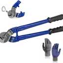 SPENDINS 18” Heavy Duty Wire Rope Cutter, Steel Wire Cutters w/ Ergonomic Handle Design, Hardened Cable Cutter Cuts Up to 5/ 16" for Wire rope, Stainless Steel Wire, Copper and Aluminium Cables