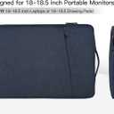 Portable Monitor Case 18.5 Inch,18 Inch Storage Sleeve Bag Compatible with Most Large 18.5 Inch Portable Monitor Carrying Pouch Bag with Pocket,Navy Blue(17.5x11.8 Inch)