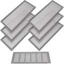 Shappy Magnetic Floor Vent Covers Air Vent Screen Register Trap Magnetic Floor Register Mesh Covers Rectangle PVC Mesh Cover for Wall Ceiling Floors Catch Debris Hair Insect(4 x 10 Inch,Gray)