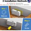 Anweller Smart Cabinet Lock, Hidden No Drill Adhesive Baby Proofing Child Proof Drawer Locks, Keyless RFID Bluetooth Cabinet Locks for Adults File Kitchen Cupboard Closet Liquor - White