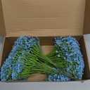 Ovveroche 120 Pcs Baby Breath Artificial Flowers Bulk Blue Baby Breath Flowers Artificial Fake Babys Breath Gypsophila Faux Babys Breath for Wedding Bouquet Home Party Decor, 11.8 Inch