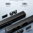 GEOYEAO Sound Bars for TV with Subwoofer, 2.1ch Home Audio Speaker & 3D & 240W Deep Bass Subwoofer Bluetooth 2-in-1 Detachable TV Surround Sound Speaker System