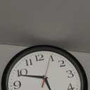 Bernhard Products Black Wall Clock Silent Non Ticking 10 Inch Quality Quartz Battery Operated Round Easy to Read Home/Office/Kitchen/Classroom/School Clock Sweep Movement