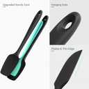 U-Taste Silicone Spatula Set with 600 Degrees Fahrenheit Heat Resistant (Black)
