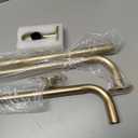 Gold Wrap Around Curtain Rods for Windows 48 to 90":Blackout Heavy Duty Adjustable Curtain Rod Room Darkening,Modern Industrial Curved French Return Metal Drapery Rods Easy Install,Brass Gold