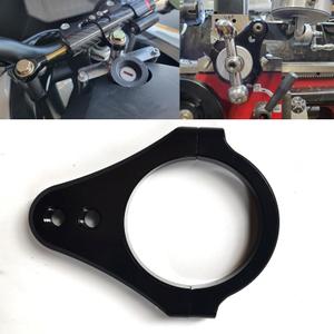 43mm CNC Aluminum Motorcycle Fork Tube Brackets Steering Damper Frame Mounting Clamp Foot Fixer Hardware Parts Stabilizer Universal