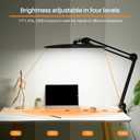 20-Inch LED Desk Lamp with Clamp, 24W 2200LM, Black