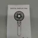EasyAcc Portable Handheld Fan for Travel [Ultra Quiet Powerful] 5 Speed Backup Power Digital Display Lanyard Foldable Fan Rechargeable 2600 Battery Hot Flashes Gift Outdoor Pink Blades