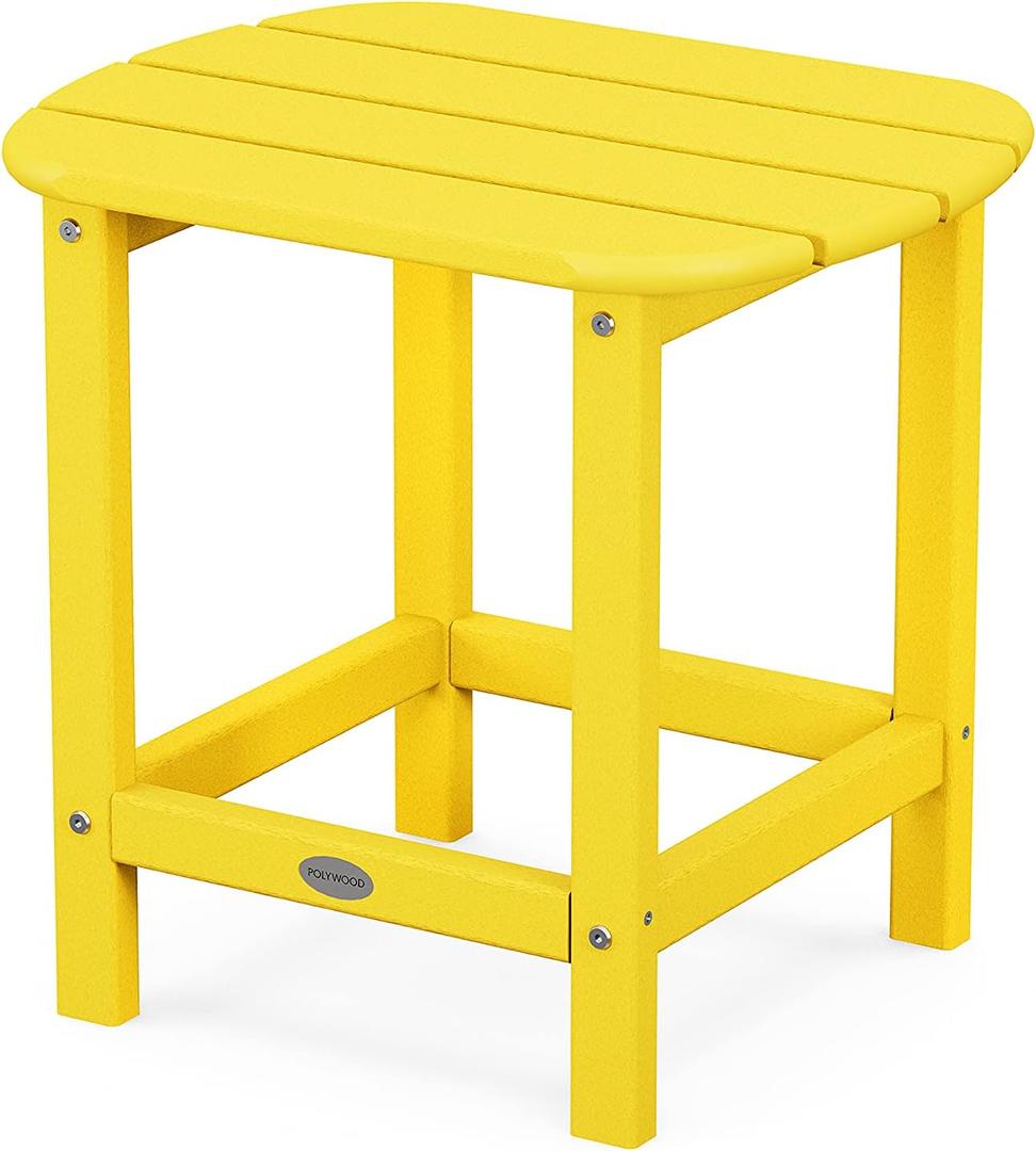 POLYWOOD SBT18LE South Beach 18" Outdoor Side Table, Lemon