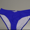 Fanuerg Women's Bikini Bottom Cross V Cut Front Swimsuit Full Coverage Bathing Suit Bottoms Size M