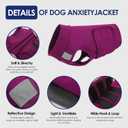 KOESON Reflective Dog Anxiety Vest, Adjustable & Breathable Thunder Jacket for Dogs, Lightweight & Soft Calming Vest for Dogs, Stress Relief Dog Compression Shirt for Thunder, Fireworks, Separation, Size: Small