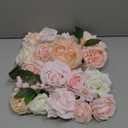 Ling's Moment Blush Silk Artificial Flowers Combo for Wedding Bouquets Centerpieces Flower Arrangements Decorations Bridal Shower (Grand, Pk-pink & Cream)