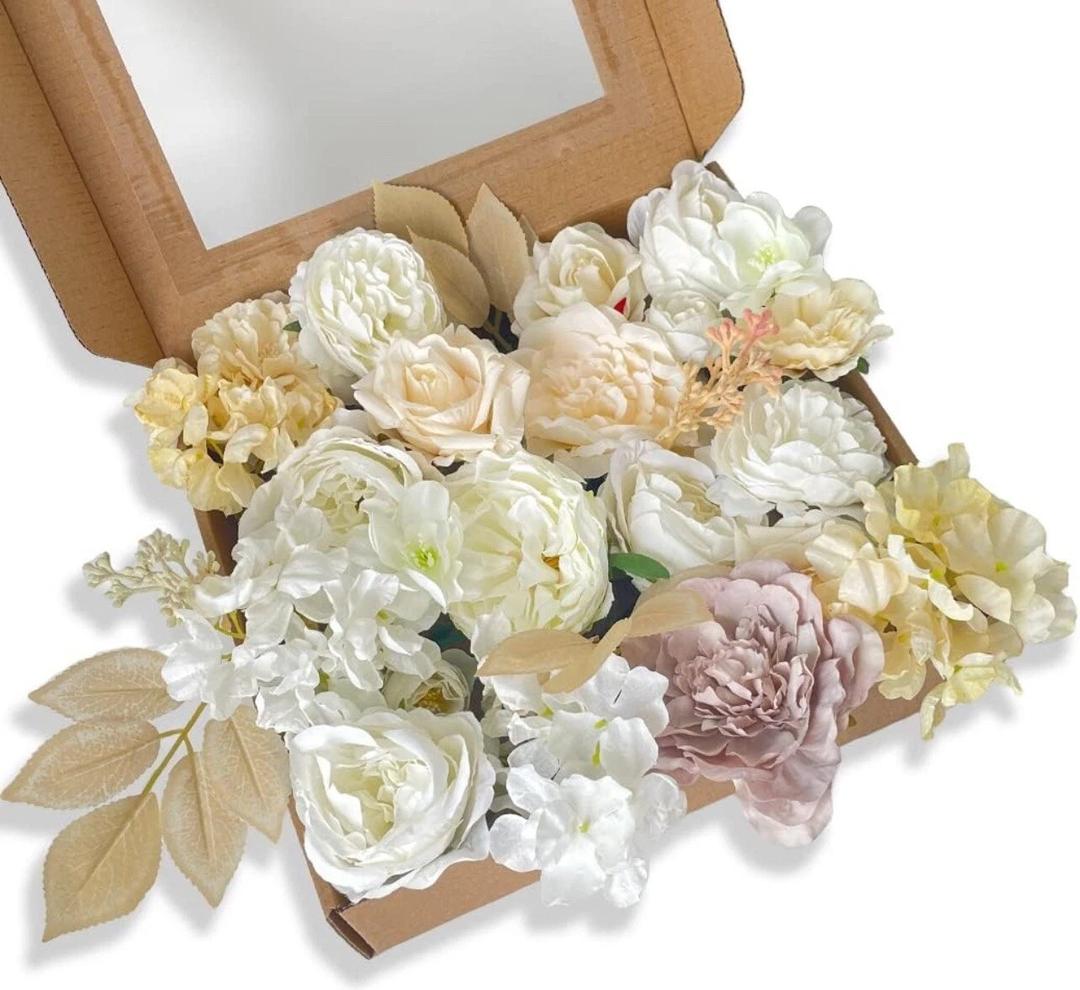 Ponatia Small Wedding Arch Flowers, Artificial Dusty Rose Flowers for Wedding Welcome Signs Decorations and Arch Flower for Wedding Ceremony Reception (Dusty Rose & Blush)