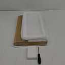 White Bread Box for Kitchen Counter, Large Corner Bamboo Wood Bread Box with Door Panel,Bread Storage Container (White)