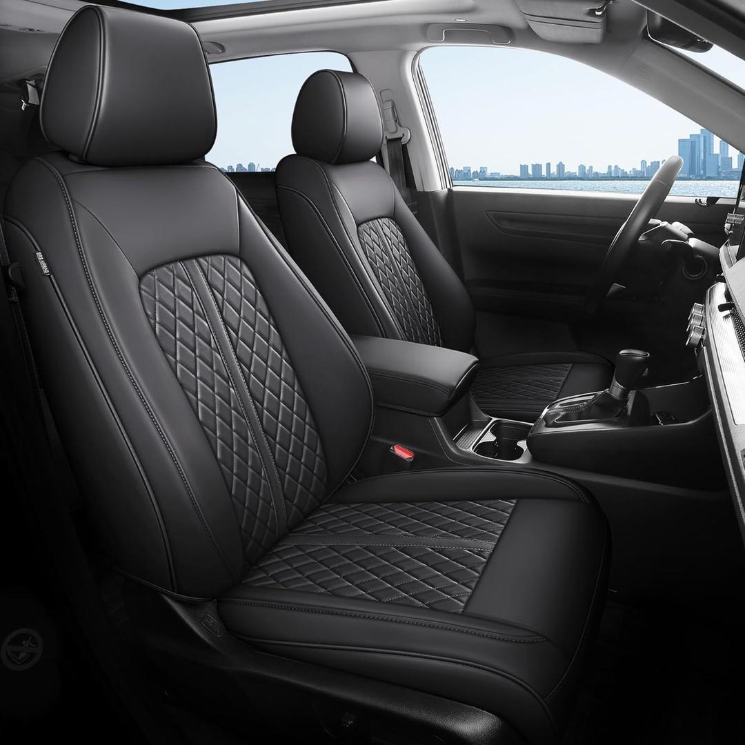 for Honda HRV Seat Covers 2023 2024 2025 2026 Sport LX, Custom Fit Car Seat Cover Full Set, Waterproof Leather HR-V Seat Protectors, SUV Cushions Accessories, Black, NOT Fit for EX-L