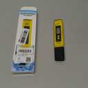 Digital pH Meter Tester Pen for Water, Pre-Calibrated, High Accuracy 0.01, 014 pH Range, Pocket Size for Drinking Water, Pool, Aquarium & Hydroponics (Yellow)