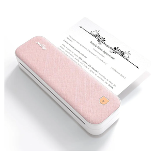 A40 Thermal Transfer Portable Printer, Supports US Letter & Legal Length, Wireless Bluetooth Mobile Travel Printer, Compatible with Android and iOS, Prints Documents, Web Pages, Photos, Pink