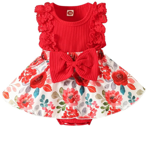 Baby Girl Clothes Newborn Romper Dress Infant Lace Ruffle Sleeveless Summer Outfits with Headband 0-12 Months