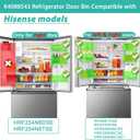 HRF266N6CSE1 Door shelf, Compatible with Hisense Refrigerator Door Bin Right and Left HFR266N6CSE, RF26N1ASE, HRF266N6CSE. for Hisense Upper Door Shelf Right HRF254N6TSE, HRF254N6DSE. part: K4088543.