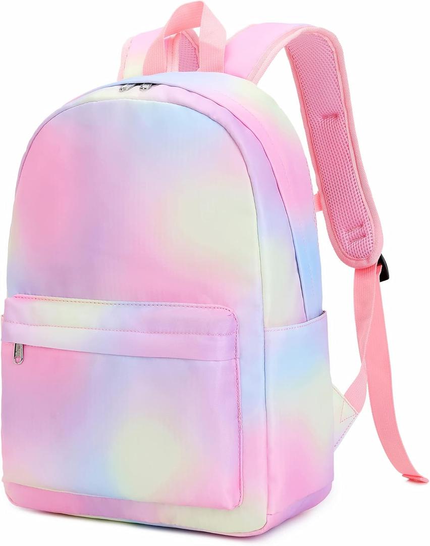 CAMTOP Preschool Backpack for Kids Girls Small Backpack Purse Kindergarten School Bookbags for Toddler Travel (Rainbow)