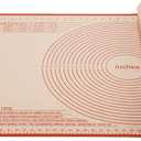 Silicone Pastry Mat 34x26 Inch Nonstick Baking Mats Kitchen Counter Mat -Perfect for Doug, Pastry, Dough Rolling, Kneading Board, Pie Crust, Fondant, Pasta/Pizza (Red)