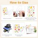 20 Pack Acrylic Sublimation Blanks Paper Clips Jumbo Set 4x2 Inch Sublimation Bookmarks and 3.2x3 Inch Heart Clear Paperclips for School Classroom Office Home DIY Supplies