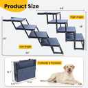 Dog Stairs for Large Dogs, Extra Wide Dog Ramp for Car with Non-Slip Surface, Foldable Pet Steps for Cars, SUV, Truck, RV, Supports up to 200 lbs, 4 Steps