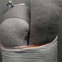 Plufl Hugl Cooling Body Pillow for Adults Made with Memory Foam | U Shaped Maternity Pillows Great for Side Sleepers & Pregnant Women | Washable Cover | Grey (Standard)