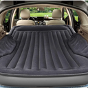 KMZ Portable SUV Air Mattress - Built-in Electric Pump for Fast Inflation - Soft Flocked Surface Car Bed - Ideal for Road Trips & Outdoor Camping - Dark Grey