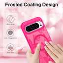 BENTOBEN for Magnetic Google Pixel 10 Pro XL Case, Cute Butterfly Pattern Phone Case for Pixel 10 Pro XL [Compatible with MagSafe] Translucent Matte Slim Shockproof Protective Women Men Cover,Hot Pink