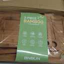 Bamboo Cutting Board for Kitchen, Wooden Cutting Board 3-Piece Set with Non-Slip Mat Deep Juice Groove and Built-In Handles, Wood Cutting Board for Meat Vegetables Fruit Ideal Gift for the Home (Carbonized brown)