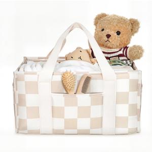 Baby Diaper Caddy Baby Diaper Caddy Organizer, Stylish Storage Basket for Newborn Essentials & Diaper Station, Baby Registry Must-Have (Beige)