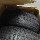 2 Pieces 15x6.00-6 Front Lawn Mower Tires & Wheels - NHS Alloy Steel - for Husqvarna Craftsman, John Deere 100 & D100 Series Riding Mowers and Lawn Tractors - 3" Centered Hub, 3/4" Bushings