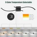 Bathroom Light Fixtures Over Mirror Dimmable 5CCT 40in Matte Black