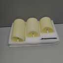 Eywamage Ivory Flameless Pillar Candles with Remote, Flickering Realistic LED Battery Wax Candles Set of 3,  3" H 4" 5" 6"