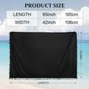 Chalier Sarong Wraps for Women Beach Cover Ups Swimsuit Coverup Bathing Suit Cover Up Swimwear Bikini Swim Skirt (Black)