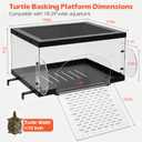 AZV Turtle Basking Platform,XLarge Turtle Topper Escape-Proof Side Panels